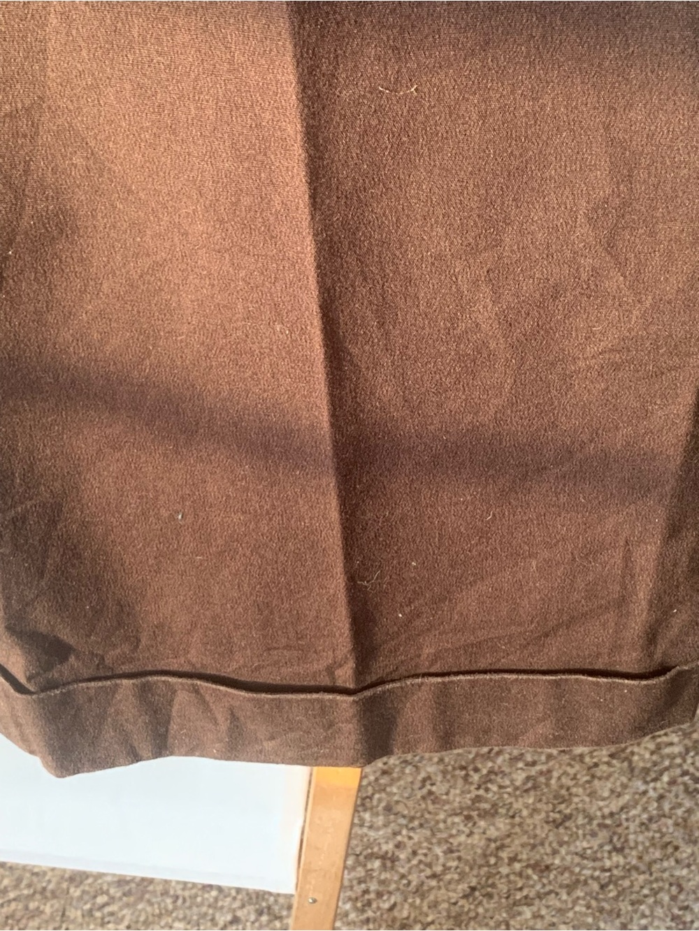 Jones New York Chocolate Brown Cotton Pants with Cuffs Size 16 - Picture 6 of 7